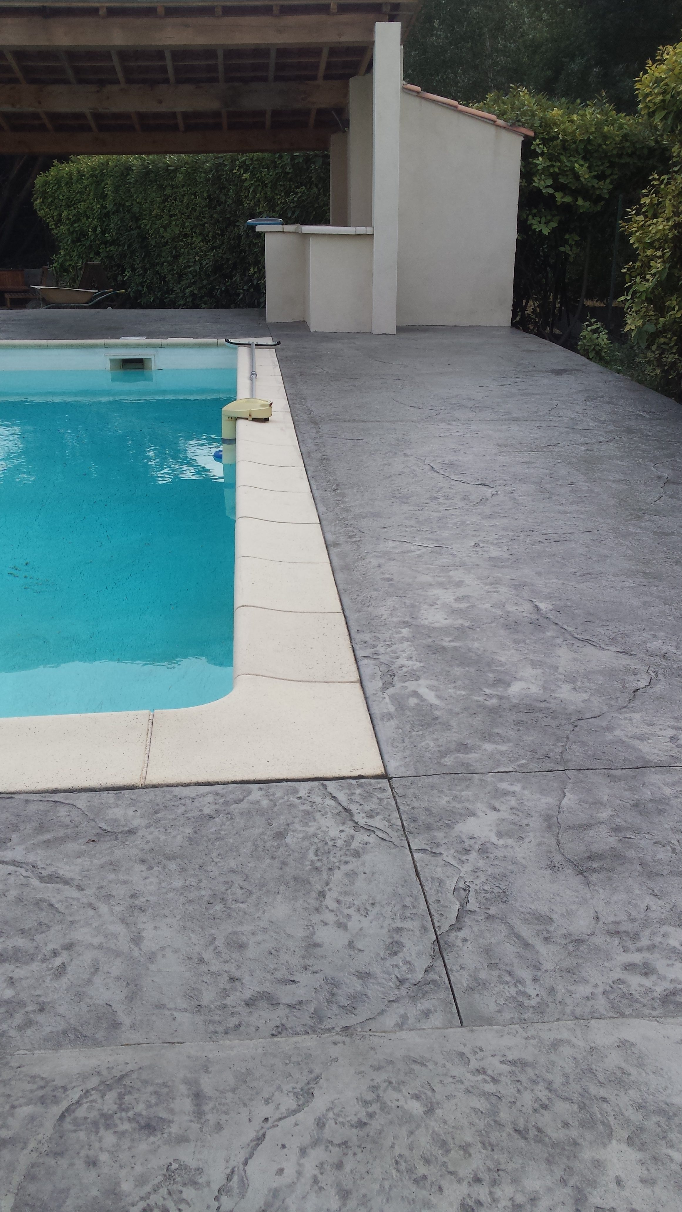 Terrasses Et Plage De Piscine En Béton Imprimé Motif Roche Univers