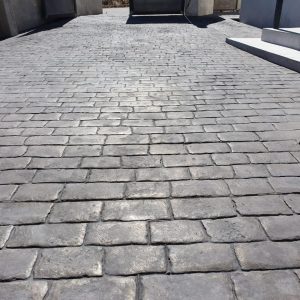 Pavé droit gris clair - Motif béton imprimé