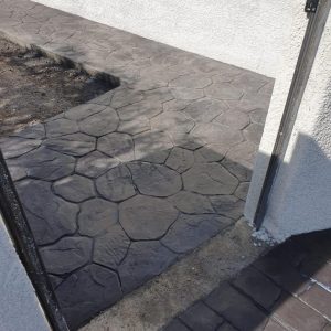 Pavé irrégulier gris - Motif béton imprimé